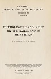 Cover of: Feeding cattle and sheep on the range and in the feed lot