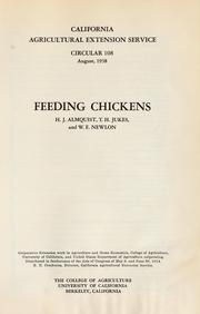 Cover of: Feeding chickens by H. J. Almquist