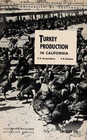 Cover of: Turkey production in California