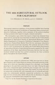 Cover of: The 1934 agricultural outlook for California