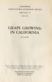 Cover of: Grape growing in California