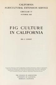 Cover of: Fig culture in California