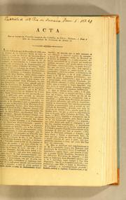 Cover of: Acta que se lavrou em conselho composto dos cidadãos do clero, nobreza, e povo a bem da tranquilidade da provincia da Bahia. (1) by Condy Raguet