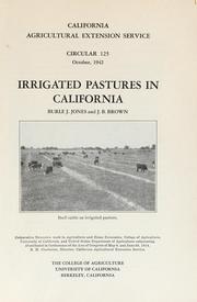 Cover of: Irrigated pastures in California