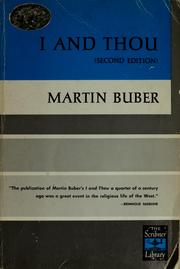 Cover of: I and Thou. by Martin Buber