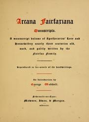 Arcana Fairfaxiana manuscripta by George Weddell