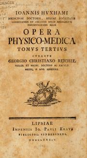 Opera physico-medica by John Huxham