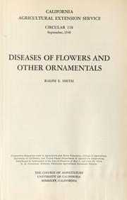 Cover of: Diseases of flowers and other ornamentals by Ralph E. Smith