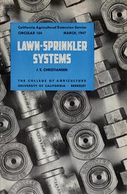 Cover of: Lawn-sprinkler systems by Jerald Emmet Christiansen