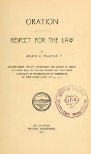 Cover of: Respect for the law by Joseph C. Pelletier