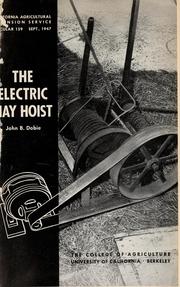 Cover of: The electric hay hoist | John B. Dobie