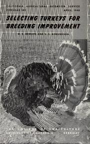 Cover of: Selecting turkeys for breeding improvement