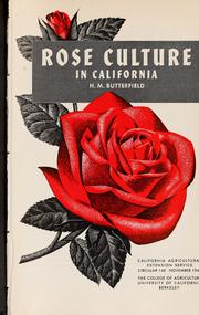 Cover of: Rose culture in California
