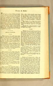 Cover of: Noticias da Bahia: Pela chegada do Correio da Bahia se divulgarão as muito desagradaveis noticias do assassinio do Governador das Armas em sua propria caza ás 6 horas da manhã, por alguns individuos do 3.° batalhão, e das fataes consequencias, que delle resultarão. ..