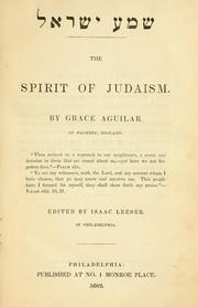 Cover of: Spirit of Judaism