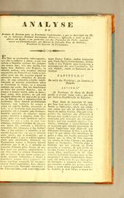 Cover of: Analyse do projecto de governo para as provincias confederadas by Pernambuco (Brazil). Governador (1823-1824 : Andrade)