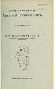 Cover of: Whiteside County soils