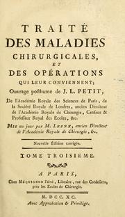 Cover of: Traité des maladies chirurgicales: et des opérations qui leur conviennent