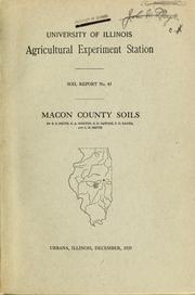 Cover of: Macon County soils