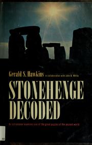 Stonehenge decoded by Gerald S. Hawkins