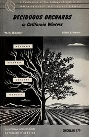Cover of: Deciduous orchards in California winters by Chandler, William Henry