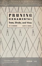 Cover of: Pruning ornamental trees, shrubs and vines