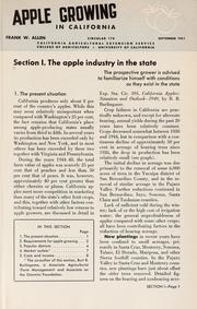 Cover of: Apple growing in California