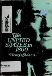 Cover of: The United States in 1800 by Henry Adams