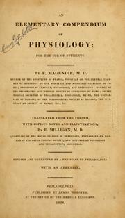 Cover of: An elementary compendium of physiology: for the use of students