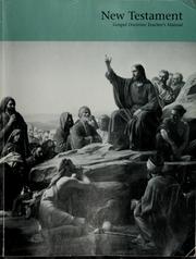 Cover of: New Testament: gospel doctrine teacher's manual