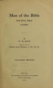 Cover of: Men of the Bible by William Henry Davis