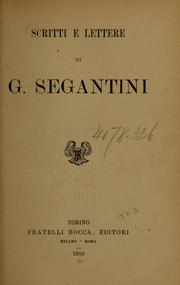 Cover of: Scritti e lettere