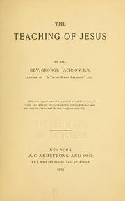 Cover of: The teaching of Jesus