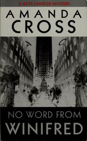 Cover of: No word from Winifred | Amanda Cross
