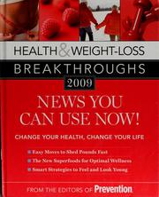Cover of: Health & weight-loss breakthroughs 2009 | Prevention (Firm : Emmaus, Pa.)
