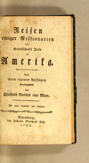 Cover of: Reisen einiger missionarien der Gesellschait Jesu in Amerika