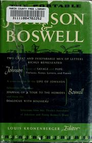 Cover of: Selected works: The Portable Johnson and Boswell