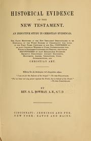 Cover of: Historical evidence of the New Testament