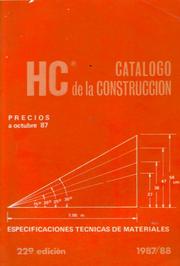 Cover of: HC Catálogo de la Construcción: Especificaciones técnicas de materiales