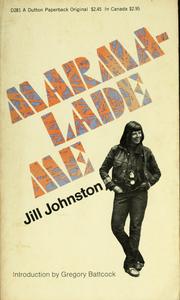 Cover of: Marmalade me. by Jill Johnston