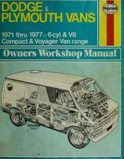 Cover of: Dodge & Plymouth Vans 1971 Thru 1977 by J H Haynes