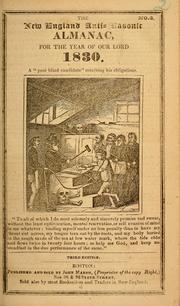 The New-England anti-Masonic almanac for the year of Our Lord 1831