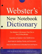 Cover of: Webster's New Notebook Dictionary by Jonathan L. Goldman