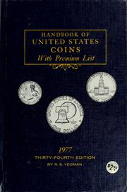 Cover of: Handbook of United States coins with premium list: by R.S. Yeoman and edited by Kenneth Bressett