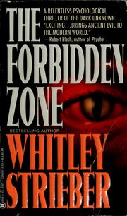 Cover of: The forbidden zone by Whitley Strieber