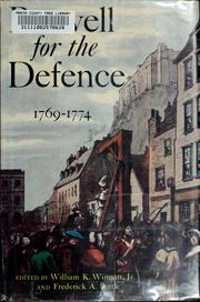Cover of: Boswell for the defence, 1769-1774