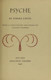 Cover of: Psyche by Pierre Louÿs