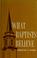 Cover of: What Baptists believe.