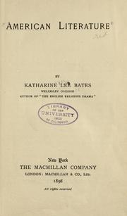 Cover of: American literature by Katharine Lee Bates