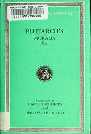 Cover of: Plutarch's Moralia in fifteen volumes by Plutarch